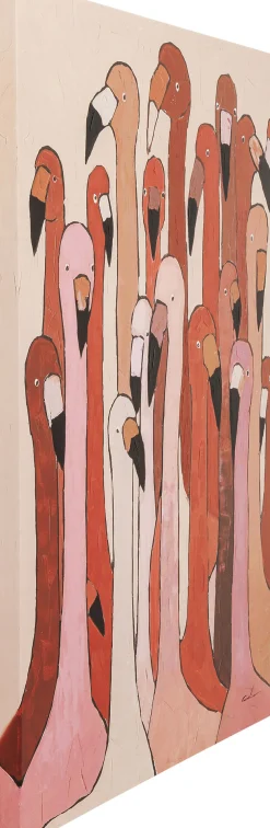 KARE Bild Touched Flamingo Meeting 90x120cm New