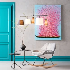 KARE Bild Touched Flower Boat Blau Pink 120x160cm Best