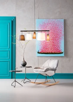 KARE Bild Touched Flower Boat Blau Pink 120x160cm Best