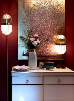 KARE Bild Touched Flower Boat Gold Pink 80x100cm Clearance