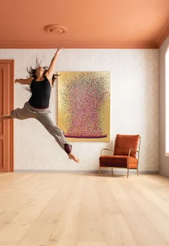 KARE Bild Touched Flower Boat Gold Pink 120x160cm Sale