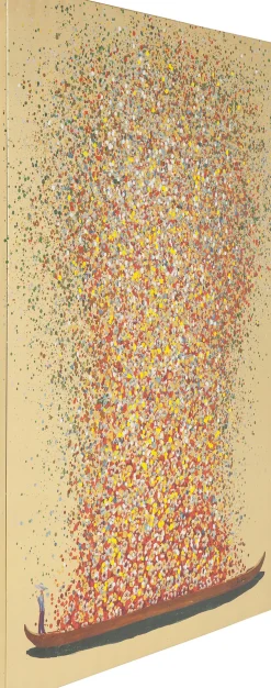 KARE Bild Touched Flower Boat Gold Rot 80x100cm Online
