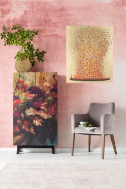 KARE Bild Touched Flower Boat Gold Rot 80x100cm Online