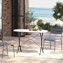 KARE Bistrotisch Kaffeehaus Oval Weiß 120x60cm New