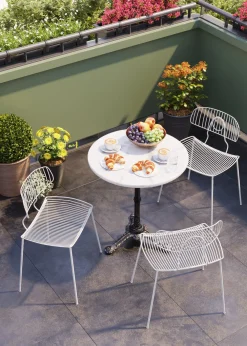 KARE Bistrotisch Kaffeehaus Rund Weiß Ø61 Online