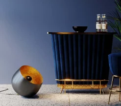 KARE Bodenleuchte Apollon Smooth Schwarz Ø50cm Outlet