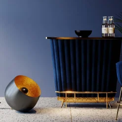 KARE Bodenleuchte Apollon Smooth Schwarz Ø50cm Outlet