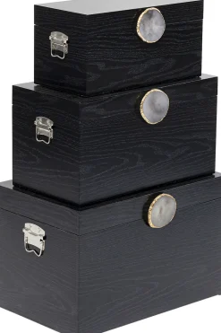 KARE Box Nifty Schwarz (3/Set)