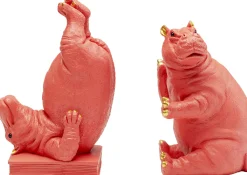 KARE Buchstütze Hippo Pink (2/Set) New