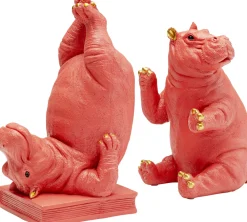 KARE Buchstütze Hippo Pink (2/Set) New