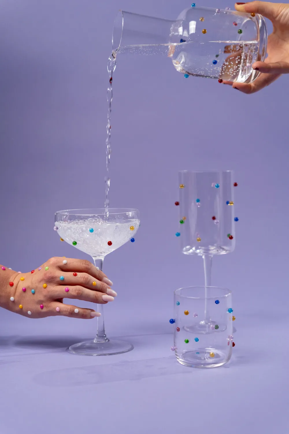 KARE Cocktailglas Party Dots 19cm