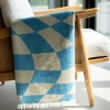 KARE Decke Checker Blau Grün 170x130cm Best