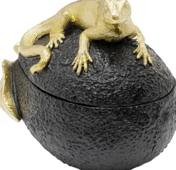 KARE Deko Dose Avocado Lizard 15cm Hot