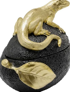 KARE Deko Dose Avocado Lizard 15cm Hot