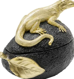 KARE Deko Dose Avocado Lizard 15cm Hot