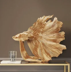 KARE Deko Figur Betta Fish Gold Klein Sale