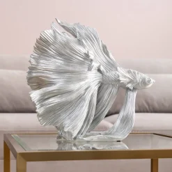 KARE Deko Figur Betta Fish Silber Klein Clearance