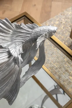 KARE Deko Figur Betta Fish Silber Klein Clearance