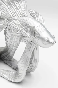 KARE Deko Figur Betta Fish Silber Klein Clearance
