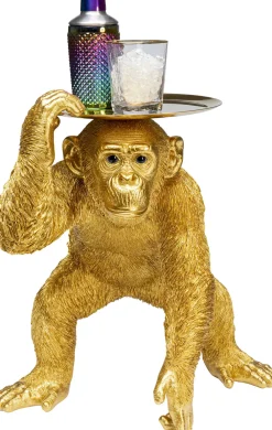 KARE Deko Figur Butler Playing Chimp Gold 52cm Hot