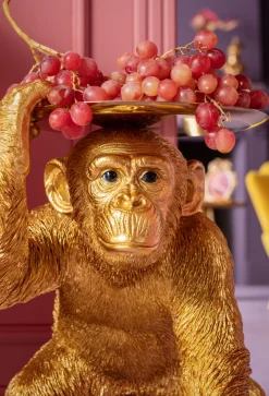 KARE Deko Figur Butler Playing Chimp Gold 52cm Hot