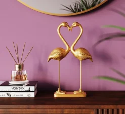 KARE Deko Figur Flamingo Love Gold 39cm Discount