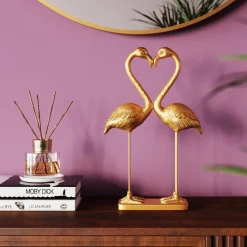 KARE Deko Figur Flamingo Love Gold 39cm Discount