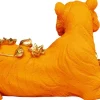 KARE Deko Figur Flower Leopard Orange 26cm Outlet
