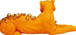 KARE Deko Figur Flower Leopard Orange 26cm Outlet