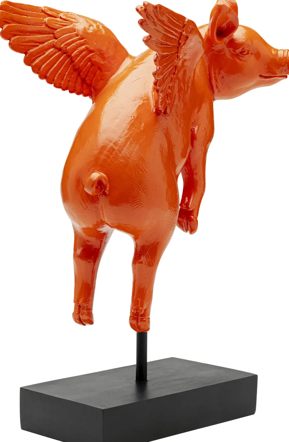 KARE Deko Figur Flying Pig Orange 29cm Clearance