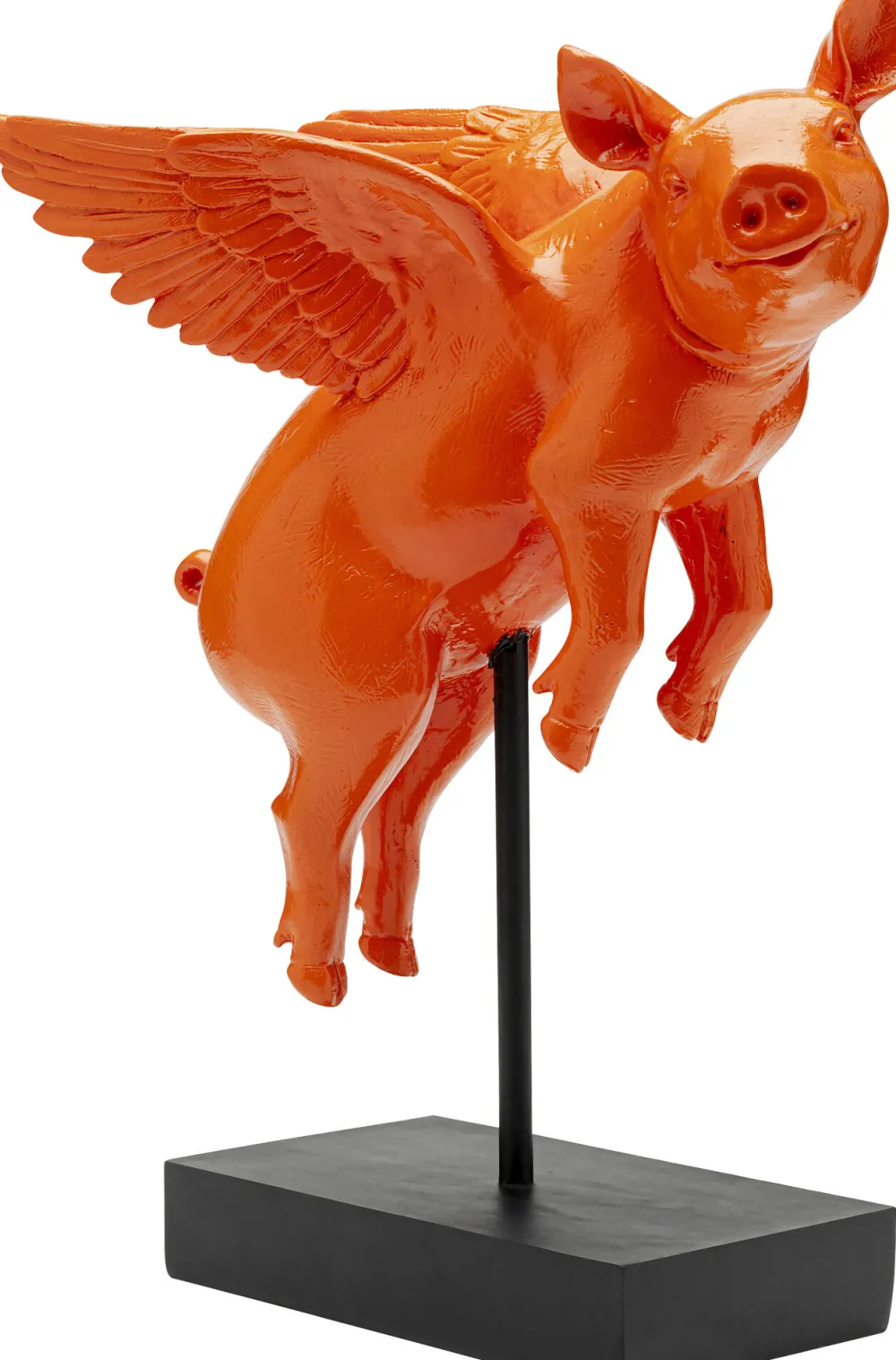 KARE Deko Figur Flying Pig Orange 29cm Clearance