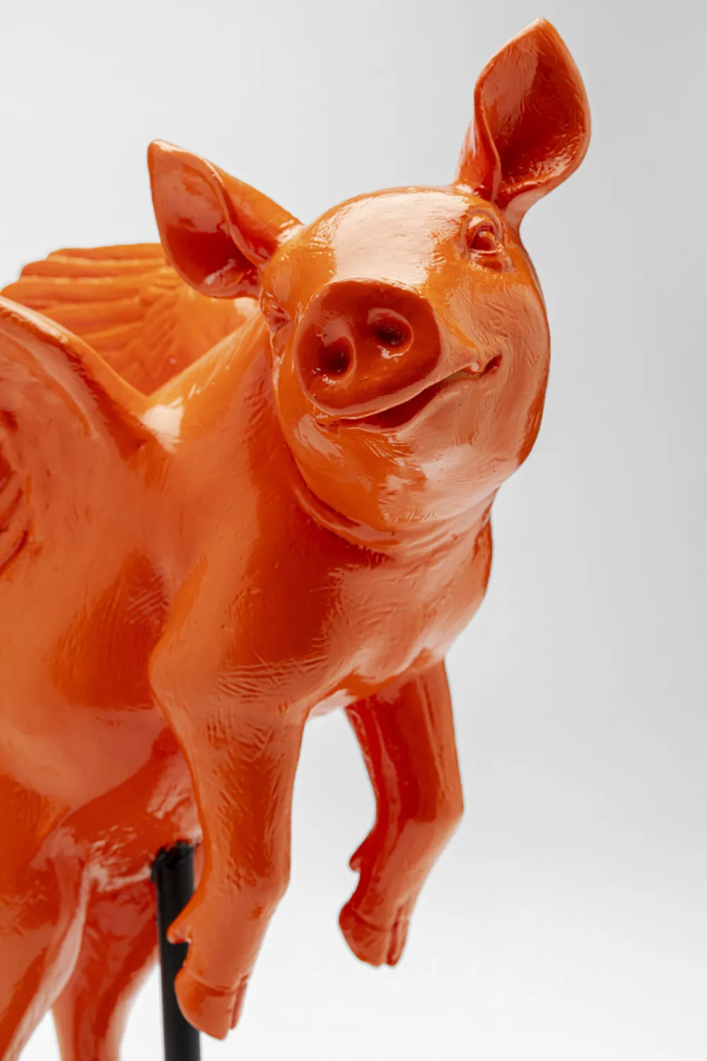 KARE Deko Figur Flying Pig Orange 29cm Clearance