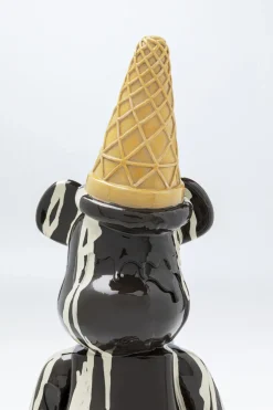 KARE Deko Figur Gelato Bear Schwarz 40cm Hot