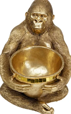 KARE Deko Figur Gorilla Holding Bowl Gold 41cm Clearance