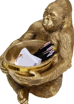KARE Deko Figur Gorilla Holding Bowl Gold 41cm Clearance