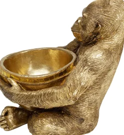 KARE Deko Figur Gorilla Holding Bowl Gold 41cm Clearance
