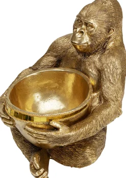 KARE Deko Figur Gorilla Holding Bowl Gold 41cm Clearance