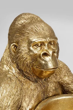 KARE Deko Figur Gorilla Holding Bowl Gold 41cm Clearance