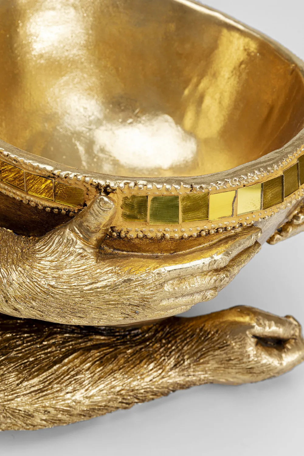KARE Deko Figur Gorilla Holding Bowl Gold 41cm Clearance