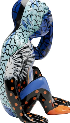 KARE Deko Figur Graffiti Monkey Blau 39cm Clearance