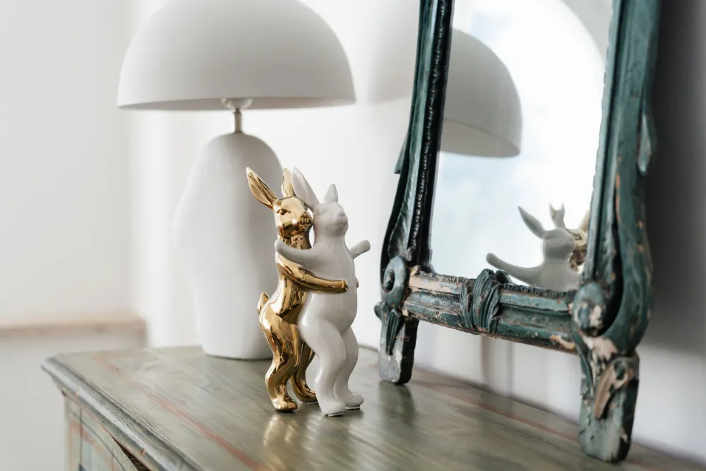 KARE Deko Figur Hugging Rabbits Medium Online