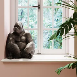KARE Deko Figur Monkey Gorilla Side XL Schwarz 76cm Discount
