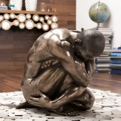 KARE Deko Figur Nude Man Hug Bronze 54cm New