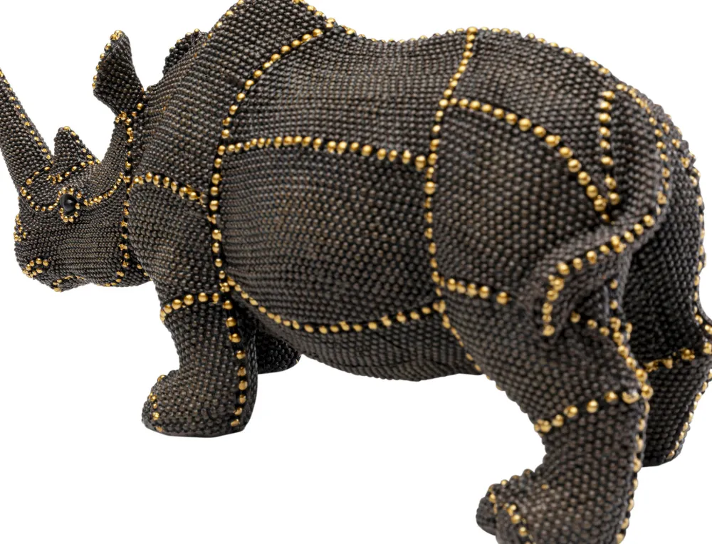 KARE Deko Figur Rhino Rivets Pearls 26cm New
