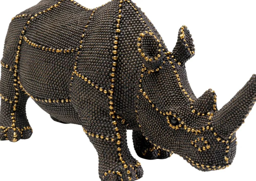 KARE Deko Figur Rhino Rivets Pearls 26cm New