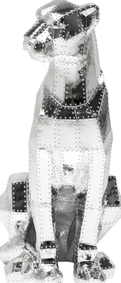 KARE Deko Figur Sitting Cat Rivet Chrome 82cm Outlet