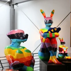 KARE Deko Figur Sitting Rabbit Rainbow 80 Discount
