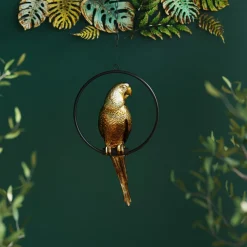 KARE Deko Figur Swinging Parrot Gold Sale