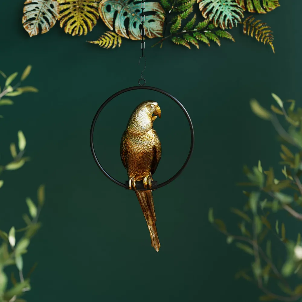 KARE Deko Figur Swinging Parrot Gold Sale