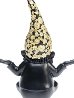 KARE Deko Figur Zwerg Meditation Schwarz Gold 19cm Outlet